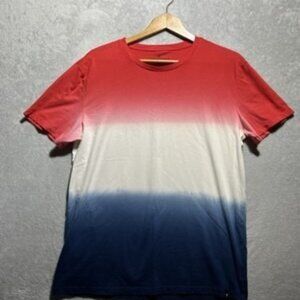 American Eagle Flex Men's Size M Medium Red White Blue Ombre Bomb Pop T-Shirt